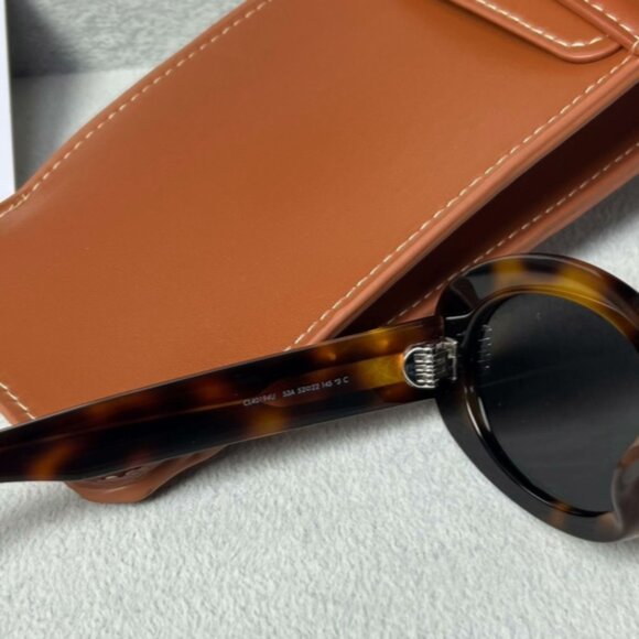 Celine Brown Triomphe 01 Oval Sunglasses - Picture 6 of 7